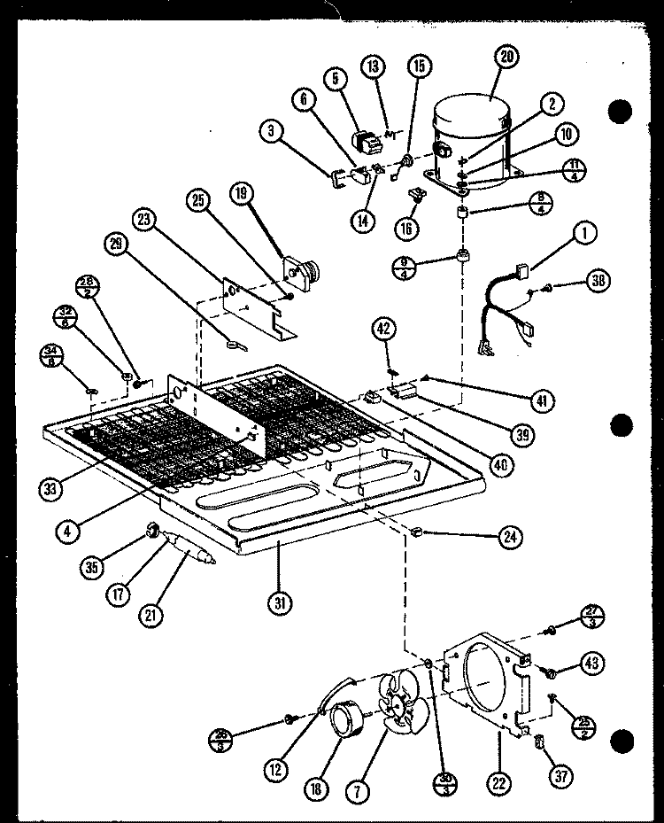 Page 7 Diagram and Parts List for TX18NB P1106229W Amana Refrigerator