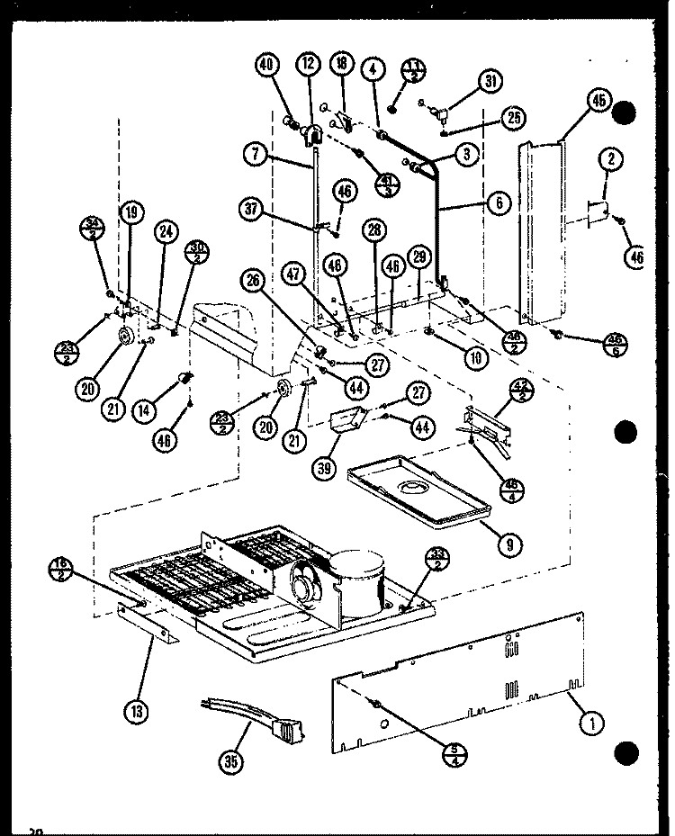 Page 8 Diagram and Parts List for TX18NB P1106229W Amana Refrigerator