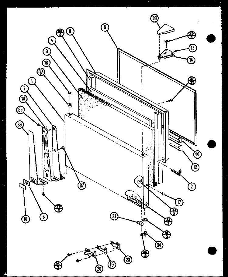 Page 9 Diagram and Parts List for TX20NB P1106232W Amana Refrigerator