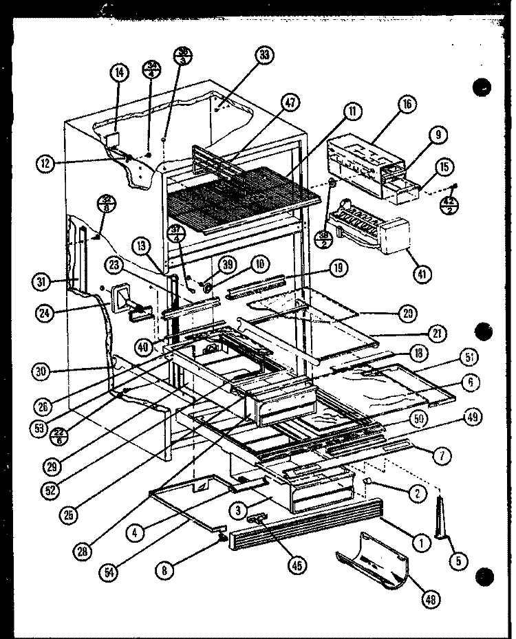 Page 11 Diagram and Parts List for TX20NB P1106232W Amana Refrigerator
