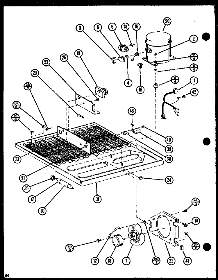 Page 15 Diagram and Parts List for TX20NB P1106232W Amana Refrigerator