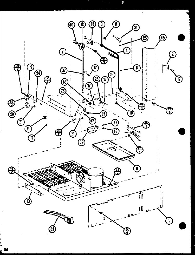 Page 16 Diagram and Parts List for TX20NB P1106232W Amana Refrigerator