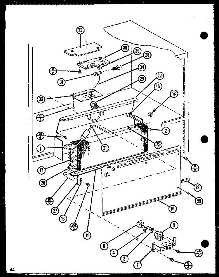 Page 20 Diagram and Parts List for TX22N P1106210W Amana Refrigerator