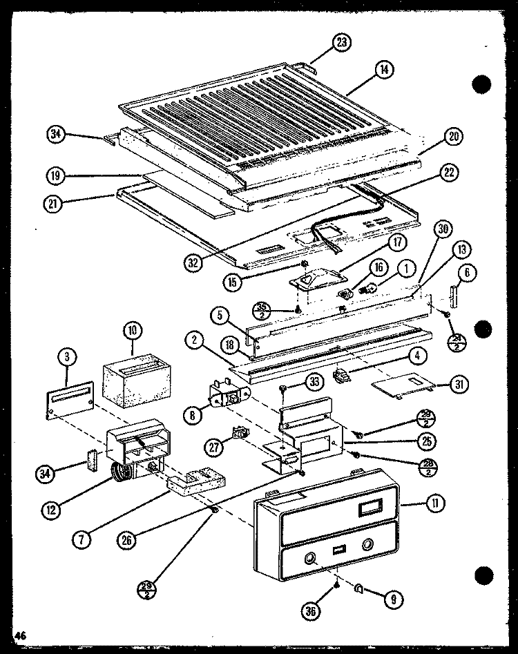 Page 21 Diagram and Parts List for TX22N P1106210W Amana Refrigerator