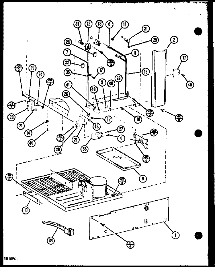 Page 7 Diagram and Parts List for 85878 P1106121W Amana Refrigerator