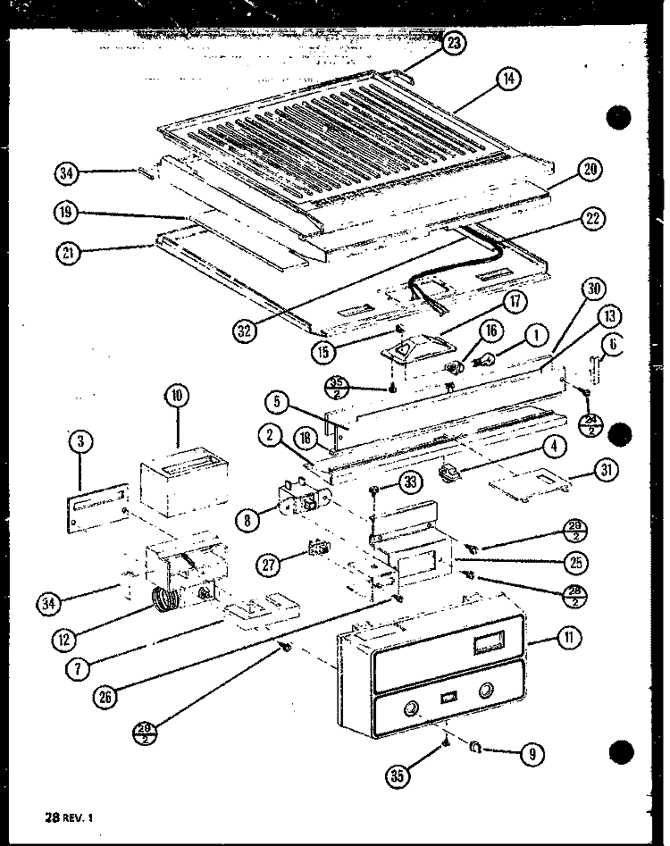 Page 12 Diagram and Parts List for 86871 P1113702W Amana Refrigerator