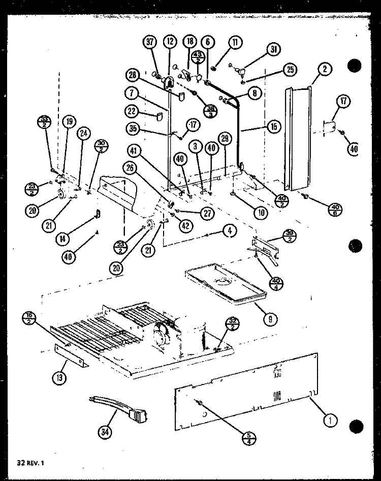 Page 14 Diagram and Parts List for 86871 P1113702W Amana Refrigerator