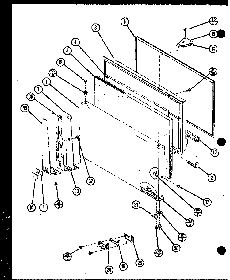 Page 1 Diagram and Parts List for TJ18N P1106111W Amana Refrigerator