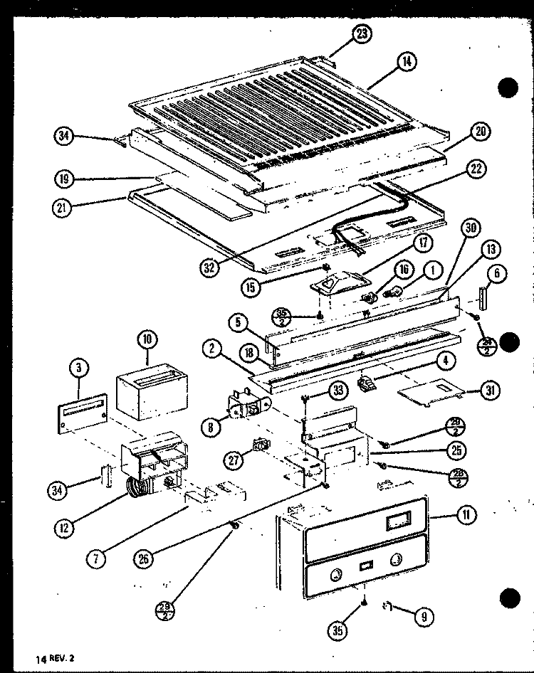 Page 5 Diagram and Parts List for TJ18N P1106111W Amana Refrigerator