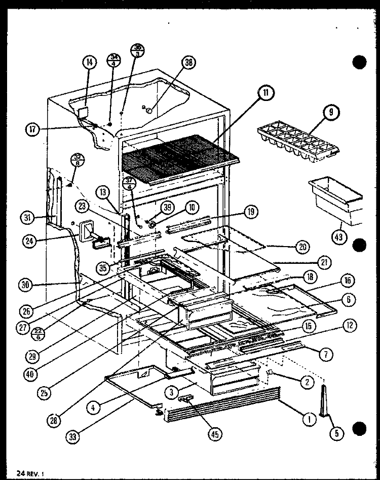 Page 10 Diagram and Parts List for TJ20N P1106114W Amana Refrigerator