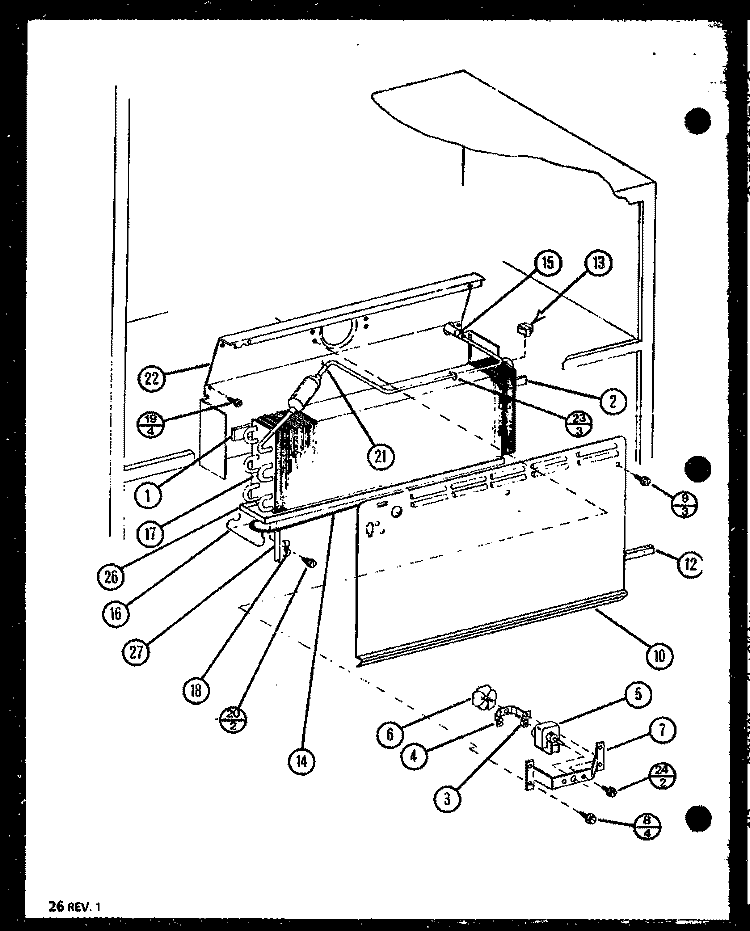 Page 11 Diagram and Parts List for TJ20N P1106114W Amana Refrigerator