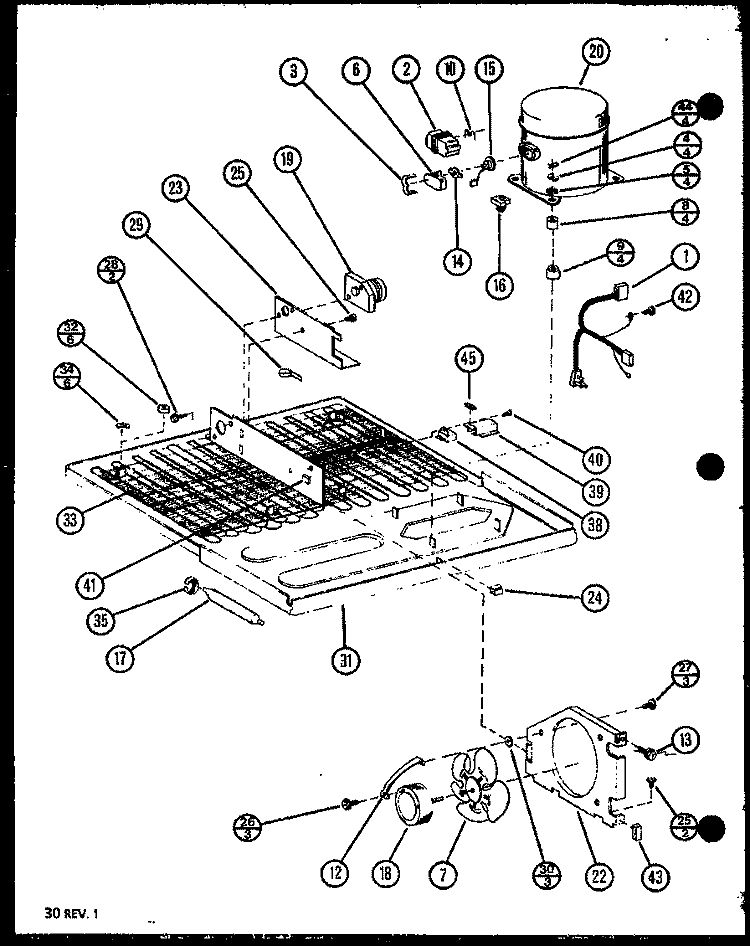 Page 13 Diagram and Parts List for TJ20N P1106114W Amana Refrigerator