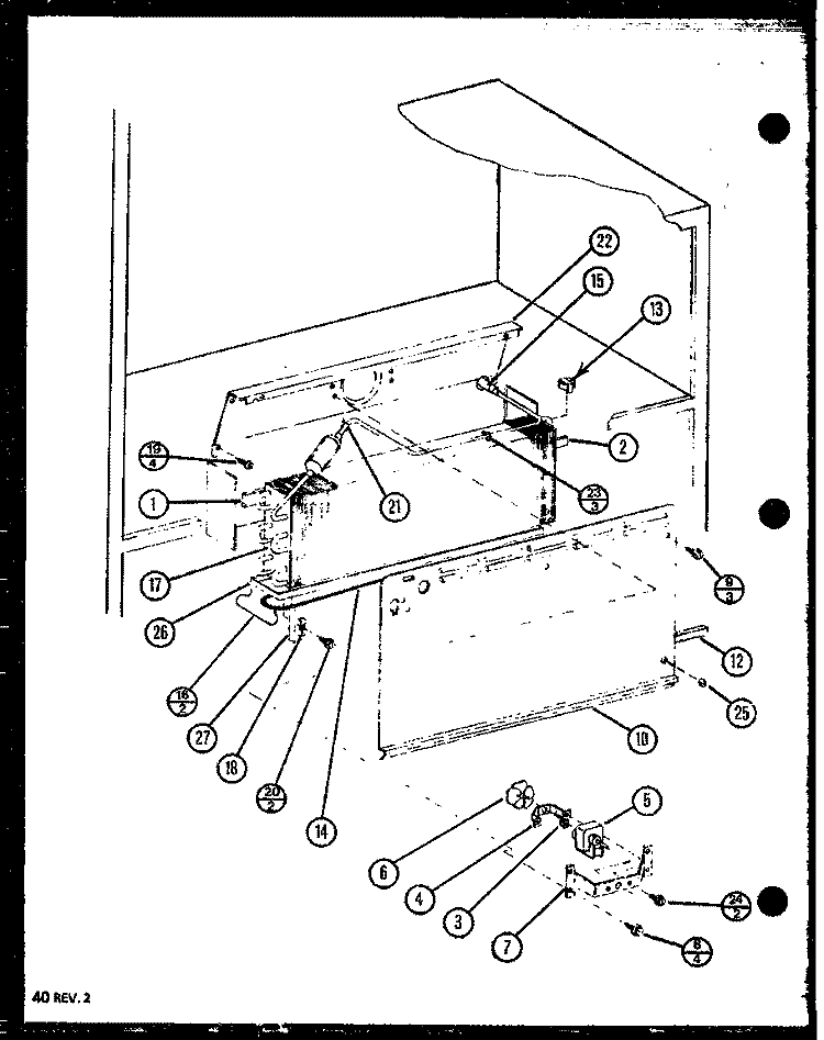 Page 18 Diagram and Parts List for TJ22N P1106115W Amana Refrigerator