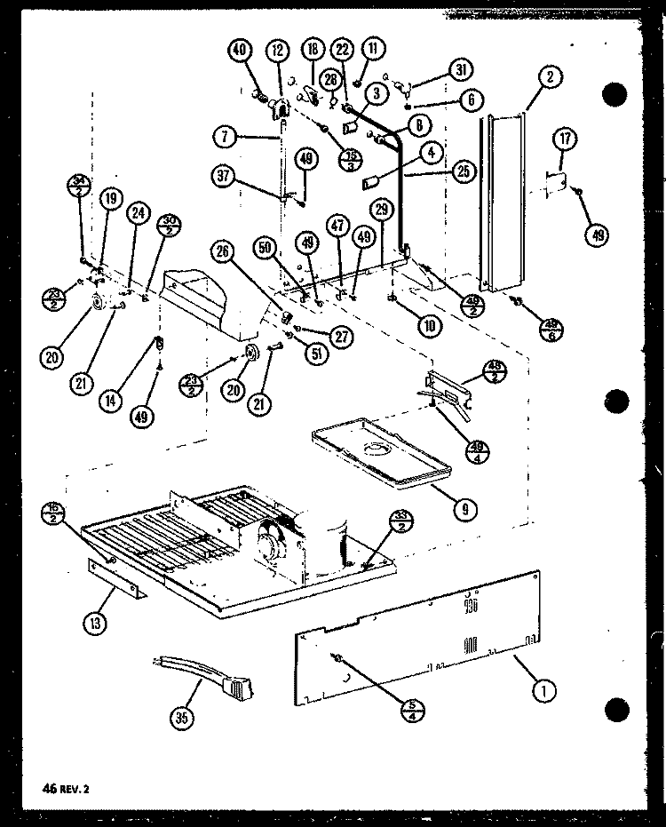 Page 21 Diagram and Parts List for TJ22N P1106115W Amana Refrigerator