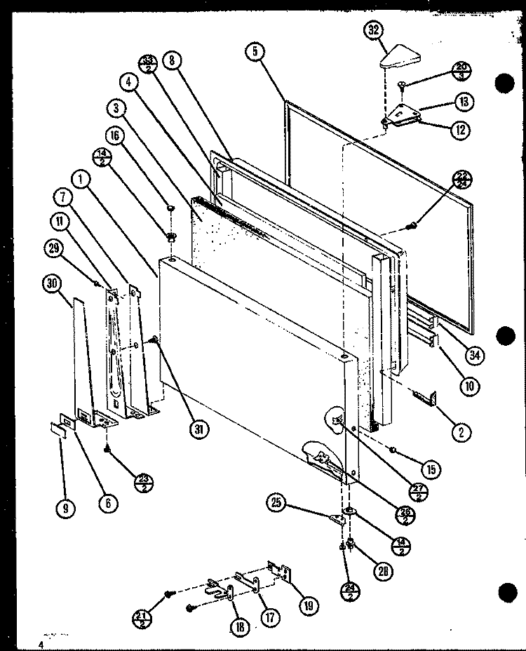 Page 1 Diagram and Parts List for 85078 P1109003W Amana Refrigerator