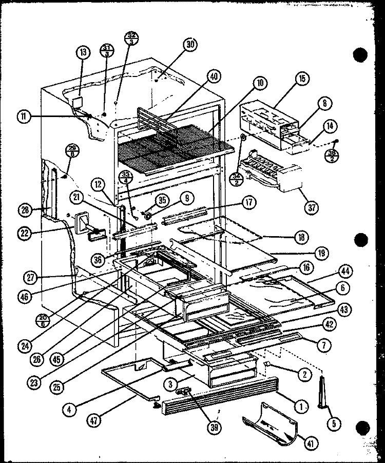 Page 3 Diagram and Parts List for 85078 P1109003W Amana Refrigerator