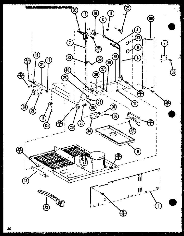 Page 9 Diagram and Parts List for 85088 P1109007W Amana Refrigerator