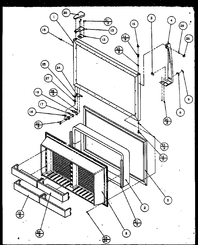 Page 1 Diagram and Parts List for TC18QW P1111408W W Amana Refrigerator