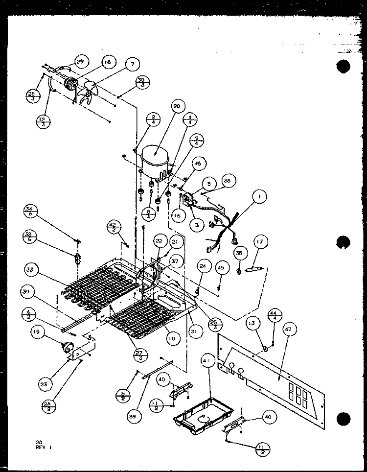 TECUMSEH COMPRESSOR Diagram and Parts List for TL20QL P1111706W L Amana Refrigerator