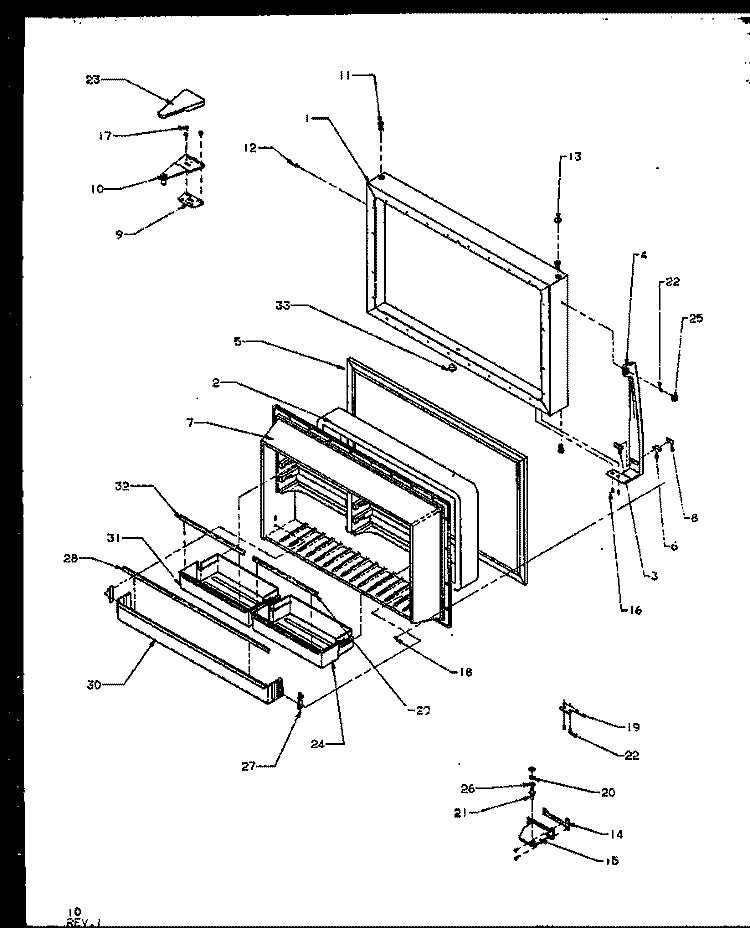 Page 3 Diagram and Parts List for TX19RE P1158504W E Amana Refrigerator