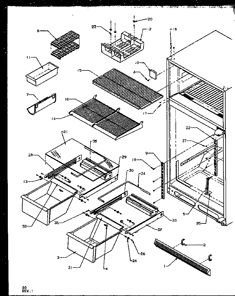 Page 9 Diagram and Parts List for TS18RBL P1158407W L Amana Refrigerator