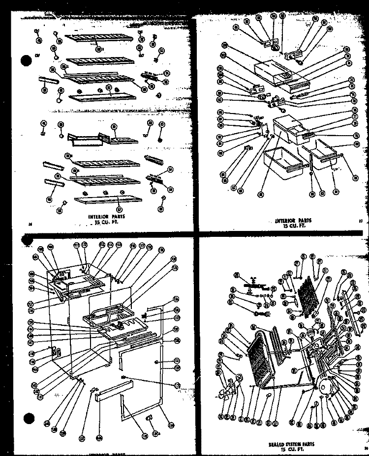 INTERIOR PARTS 15 CU. FT. Diagram and Parts List for T15G-C P6010002W C Amana Refrigerator