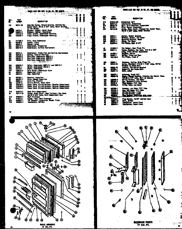 DOOR ASSY 17 CU. FT. Diagram and Parts List for TM17G P6010102W Amana Refrigerator