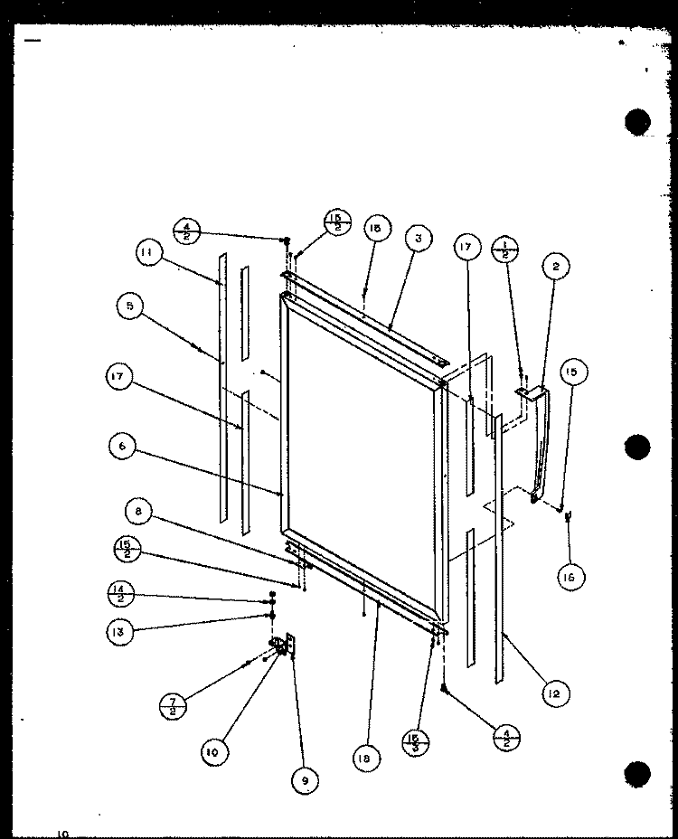 REF DOOR AND TRIM PARTS Diagram and Parts List for TZ18Q2G P1156103W G Amana Refrigerator