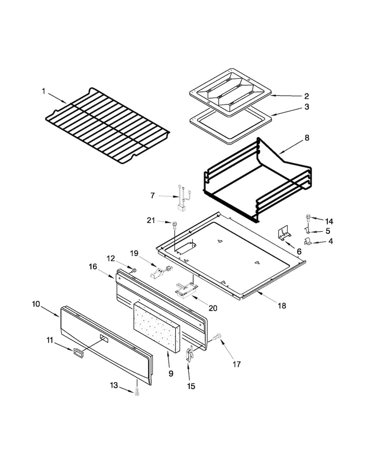 Oven And Broiler Parts Diagram and Parts List for AGR3530AAW0  Amana Range