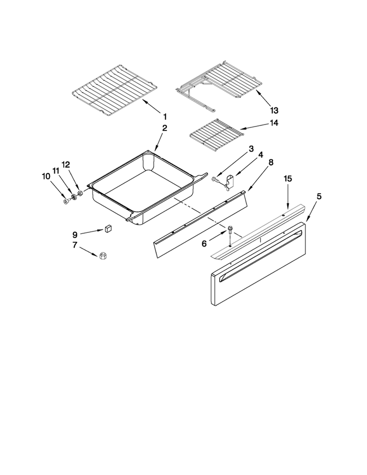 Drawer And Rack Parts Diagram and Parts List for MES5875BCS20  Maytag Range