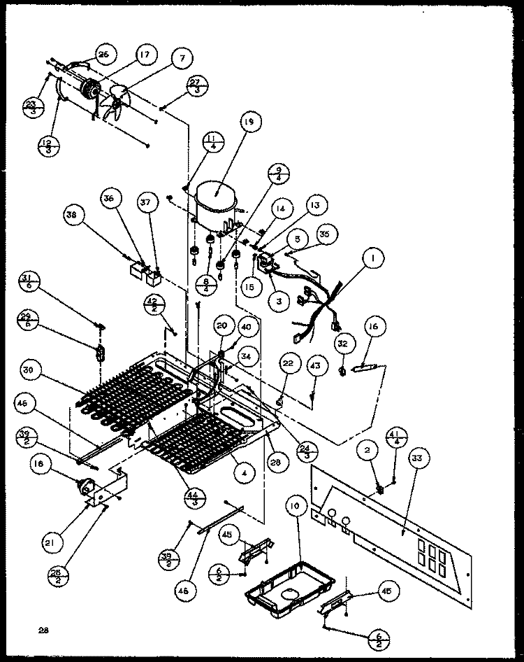 PANASONIC COMPRESSOR Diagram and Parts List for TZ19QL P1111409W L Amana Refrigerator
