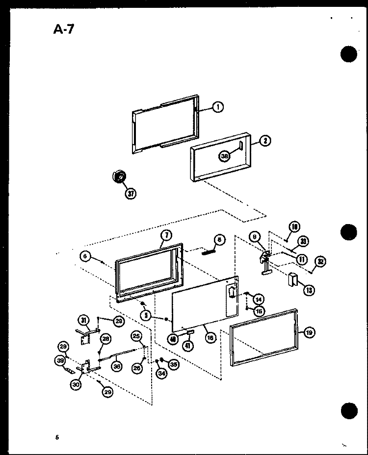 Page 1 Diagram and Parts List for RC-8 P7526003M Amana Microwave