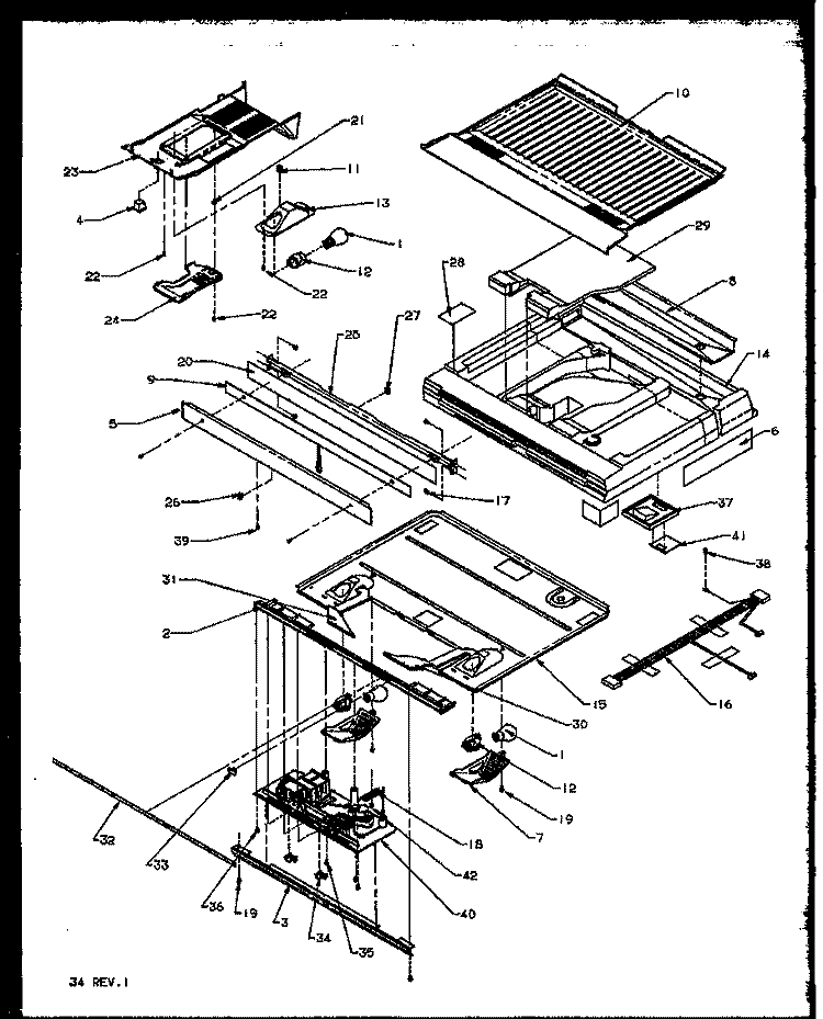DIVIDED BLOCK Diagram and Parts List for TSI18R2L P1182102W L Amana Refrigerator