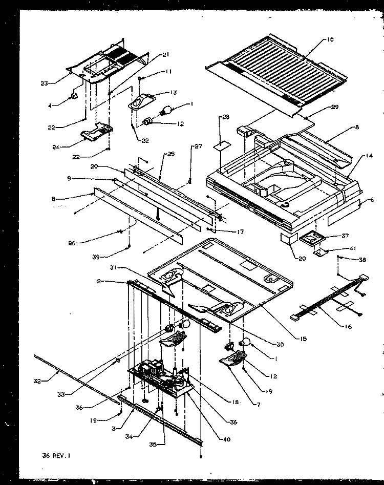 DIVIDED BLOCK Diagram and Parts List for TX21R2W P1157609W W Amana Refrigerator