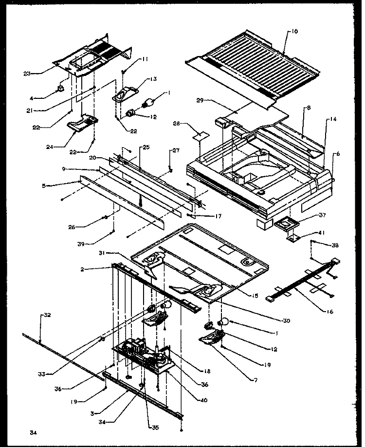 DIVIDER BLOCK Diagram and Parts List for TG18R2L P1158305W L Amana Refrigerator