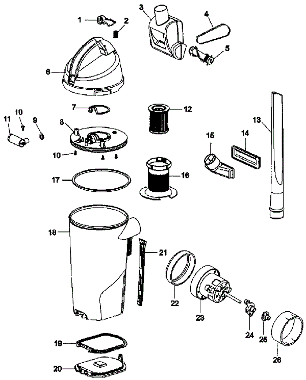 Diagram 2 Diagram and Parts List for UH40150  Hoover Upright Vacuum