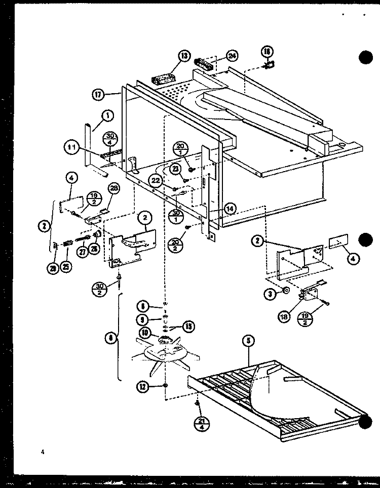 Page 1 Diagram and Parts List for RS-7A P7558908M Amana Microwave