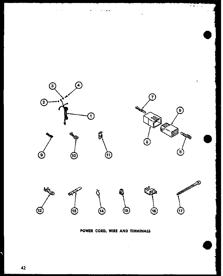 POWER CORD Diagram and Parts List for LW2302 P7762112W W Amana Washer
