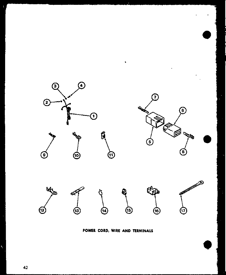 POWER CORD Diagram and Parts List for LW2302 P7762124W W Amana Washer