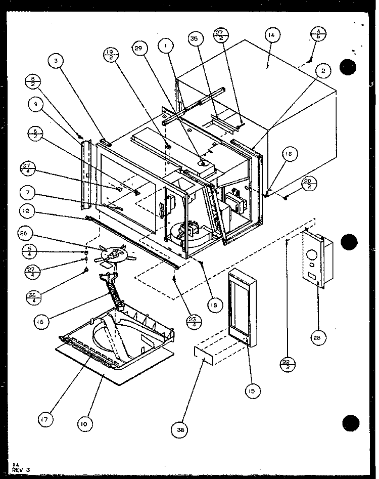 Page 6 Diagram and Parts List for RCS700DE P7787222M Amana Microwave