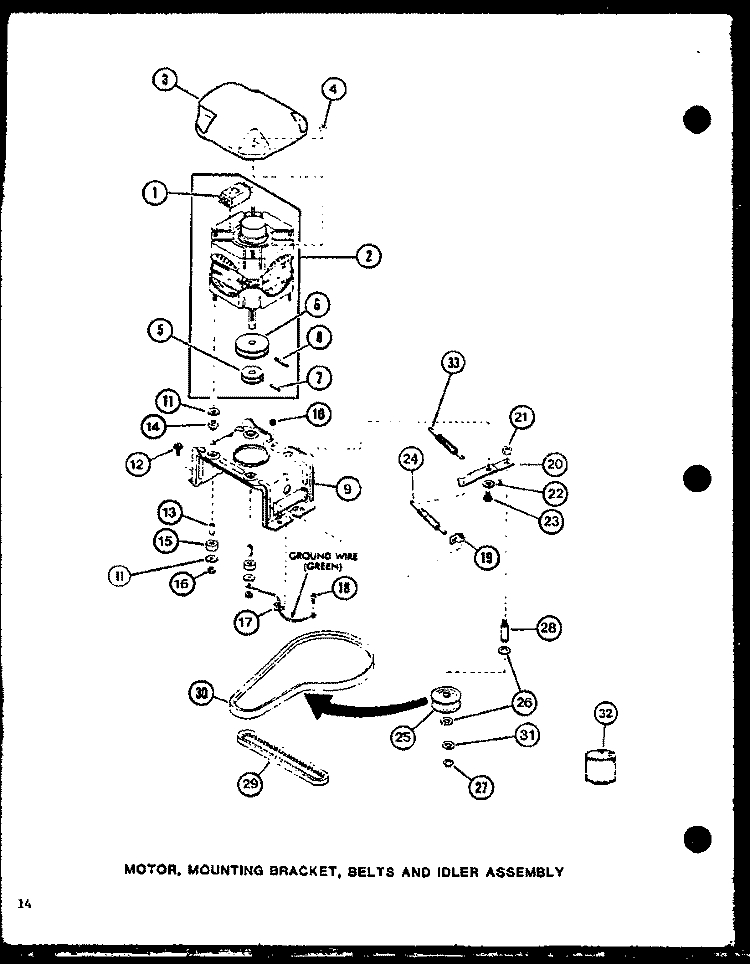 MOTOR Diagram and Parts List for LWD773 P7804717W W Amana Washer
