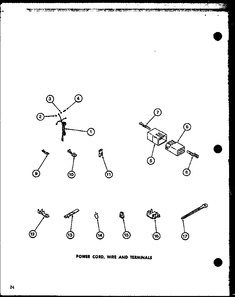 POWER CORD Diagram and Parts List for LWD773 P7804717W W Amana Washer