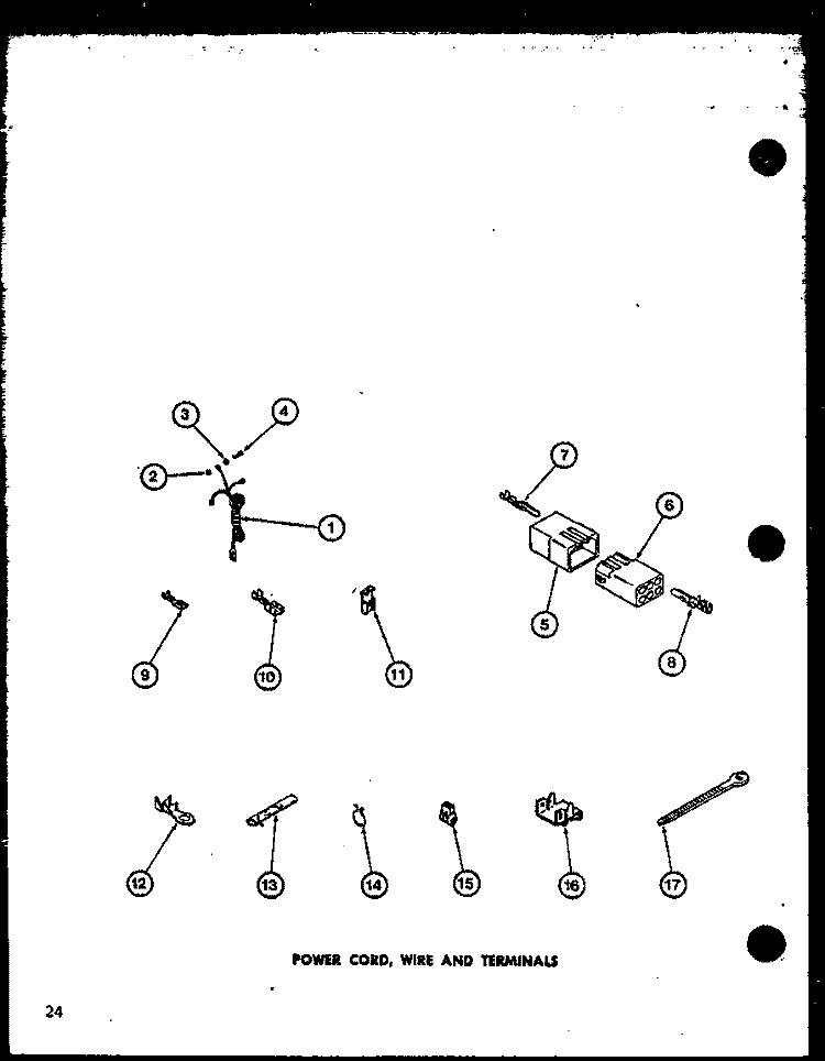 POWER CORD Diagram and Parts List for LWD250 P7762128W W Amana Washer