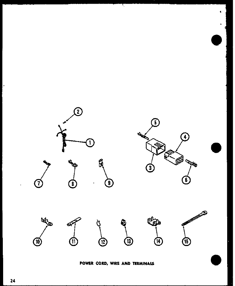 POWER CORD Diagram and Parts List for LWD352 P1110507W W Amana Washer
