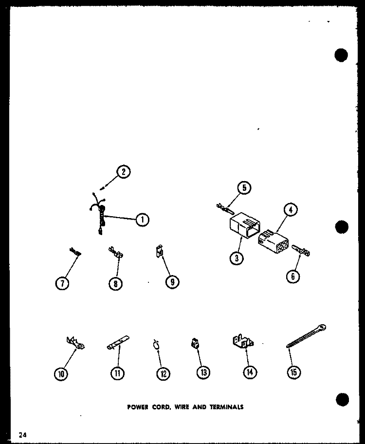POWER CORD Diagram and Parts List for LWD553W P1122905W W Amana Washer