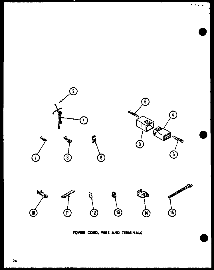 POWER CORD Diagram and Parts List for LWD773W P1122801W W Amana Washer