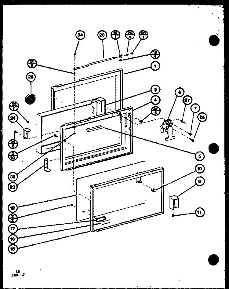 Page 6 Diagram and Parts List for RC20SE P7688115M Amana Microwave