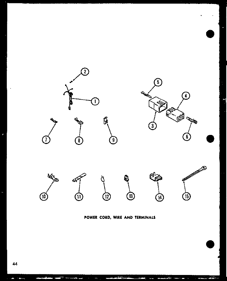 POWER CORD Diagram and Parts List for LW2402 P1110516W W Amana Washer