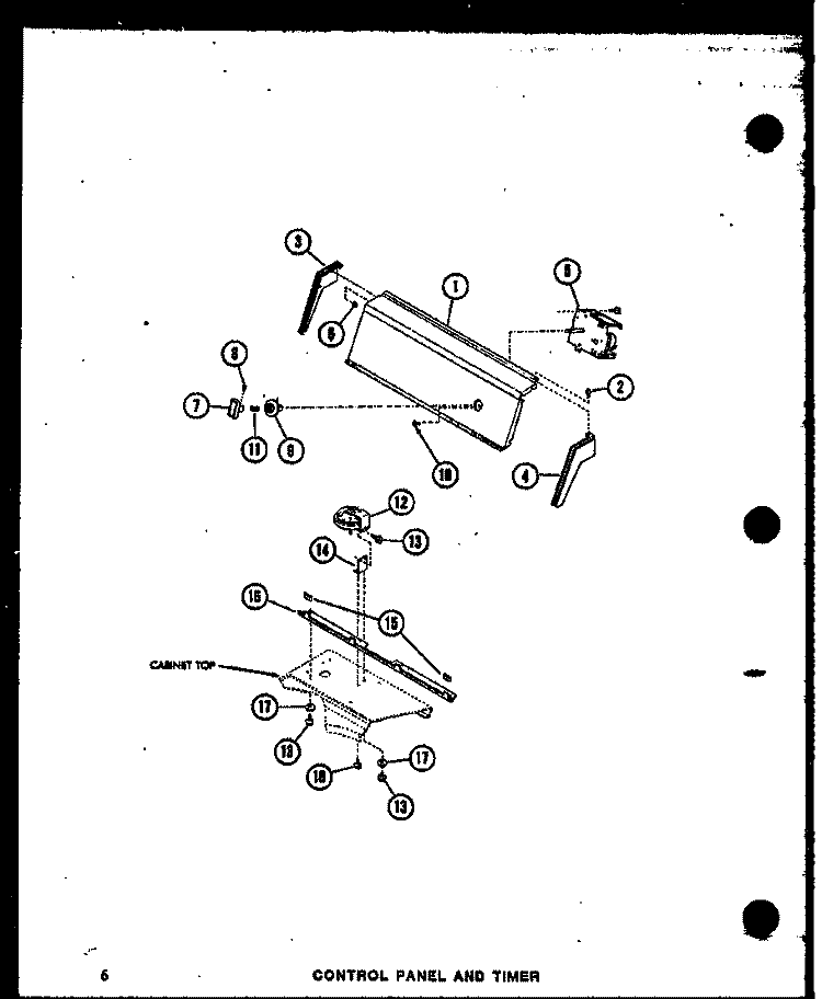 CONTROL PANEL AND TIMER Diagram and Parts List for TAA200 P7575108W Amana Washer