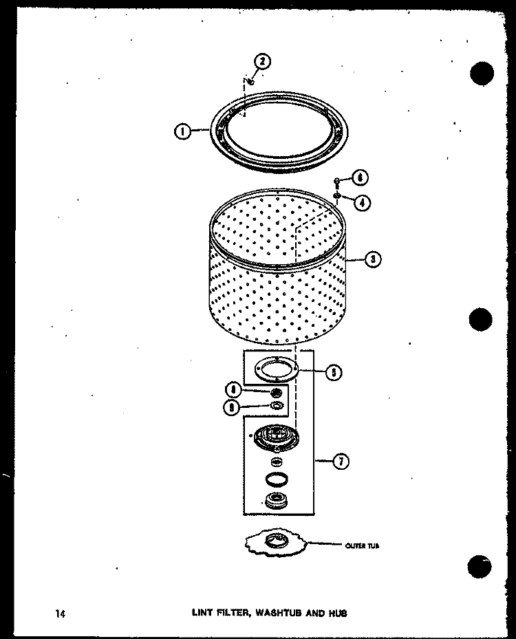 LINT FILTER Diagram and Parts List for TAA200 P7575108W Amana Washer